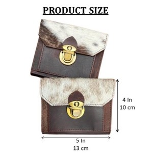 Cartera Pequeña de Cuero Vacuno en Oferta 2024, Estilo Minimalista, Cartera Pequeña para Dinero y Tarjetas, Cartera de Mujer de Cuero Genuino de Alta Calidad - Product Image 2