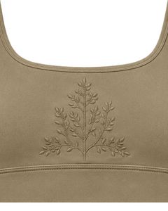 Manufacturer Customized Taupe Women <b>Flared</b> Yoga Set Embroidered Sports Bra And High Waist Bell Bottom <b>Leggings</b> Activewear Set - Product Image 3