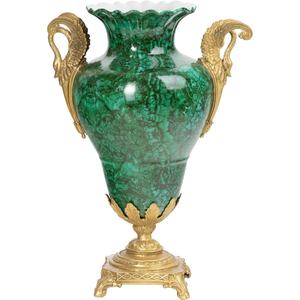 Malachite Semi-Précieuse Pierres Précieuses Pot De Fleur De Luxe Décor À La Maison Granit et Marbre Comptoir Jardinière Élégant Et Unique - Product Image 1