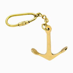 Llavero de Ancla de Latón Hecho a Mano, Llavero Náutico Vintage, Recuerdo Marítimo, Regalo para Hombres y Mujeres - Product Image 3