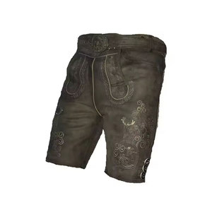 Pantalones Cortos de Cuero Estilo Alemán Hechos a Mano para Hombre con Diseños Bordados Clásicos 2026 - Product Image 1
