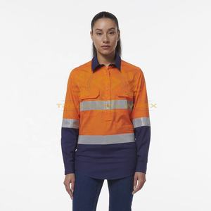 Vêtements de travail Construction Vente en gros Haute visibilité Sécurité réfléchissante Chemise fluorescente à manches longues Vêtements résistants à l'antistatique - Product Image 1