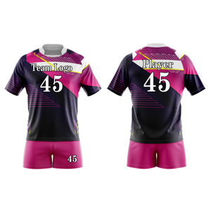 Uniforme de Fútbol Personalizado para Hombre, Conjunto de Camiseta y Pantalones Cortos con Impresión por Transferencia de Calor, 100% Poliéster, Absorbe la Humedad, Protección UV, Cintura Elástica - Product Image 2