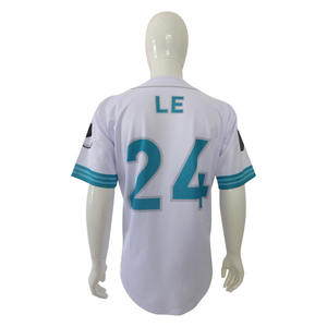 Maillot de baseball blanc à sublimation, best-seller, maillot de baseball pour homme, maillot de baseball extensible haute performance - Product Image 2