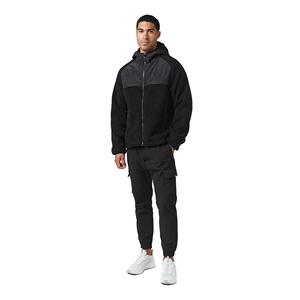 Veste polaire épaisse pour homme 350 GSM, douce, chaude, respirante, col montant, fermeture éclair intégrale, pour activités de plein air, randonnée, camping, vêtements de travail, OEM, marque privée - Product Image 5