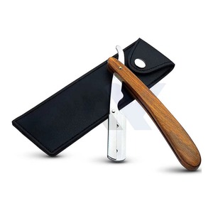 Customized Logo <b>Single</b> Blade Stainless Steel Straight Edge Barber Razor Wholesale Low MOQ Professional Shaving Tool Salon Bikini - Product Image 1