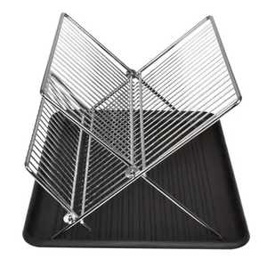 3 Tier Square <b>Black</b> Metal Wire Plate Organizer Kitchen Cabinet <b>Shelf</b> Inserts Storage Rack Bowl Dish Drying Stand - Product Image 2