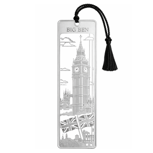 Marque-page en métal zinc plaqué sur mesure avec pompon – Design traditionnel, sérigraphié, souvenir de voyage - Product Image 5