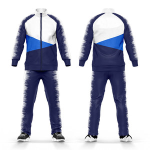 Survêtements de sport pour hommes à manches longues avec logo personnalisé, ensembles de jogging, tenues de fitness, survêtements de course à pied, ensembles de survêtements à fermeture éclair intégrale pour hommes - Product Image 1