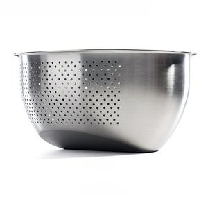 Modern Kitchen Metal <b>Colander</b> With Stable Base For Fruit Vegetable Washing And Fast Water Drainage - Product Image 2