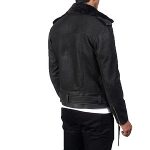 Chaqueta de Motociclista para Hombre SAAR INDUSTRIES, Negra, de Poliéster, Impermeable, Resistente al Viento, con Cuello Clásico Asimétrico - Product Image 5