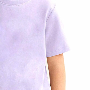 Camiseta de Verano para Hombre, Personalizable (OEM), Transpirable, de Alta Calidad, Color Lavanda, 100% Algodón, Manga Corta, Venta al Por Mayor, Logotipo Personalizado - Product Image 3