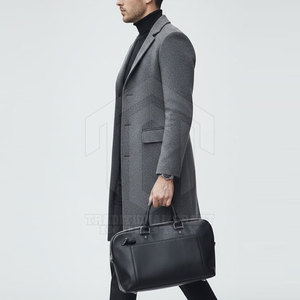 Manteau long élégant en laine pour homme – Vêtement d'hiver haut de gamme, coupe moderne, bordure en fourrure, personnalisable, directement de l'usine - Product Image 2
