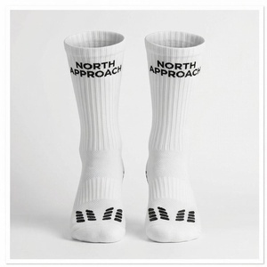 Crew <b>Socks</b> Geometric Pattern Blue Breathable <b>Running</b> <b>Socks</b> for Adults Spring Season - Product Image 1