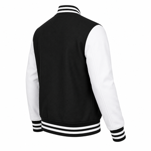 Chaqueta Casual Estilo Universitario con Rayas y Ribetes Acanalados, Chaqueta Bomber con Botones para Hombre, Sin Marca, para Uniformes Escolares o Ropa Urbana - Product Image 6