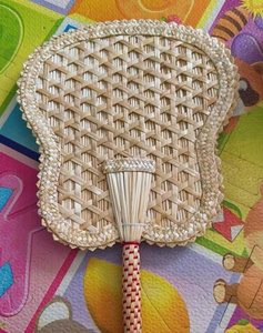 Factory Direct Sales Wholesale <b>Small</b> Size Seagrass <b>Hand</b> <b>Fan</b> For Wedding Guest Favors - Product Image 3