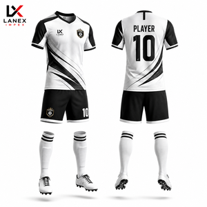 Nouvelle conception, ensemble de maillots de football personnalisés par sublimation, maillot de football à manches courtes pour hommes, uniforme de sport, vêtements d'équipe, logo personnalisé, numéro, entraînement - Product Image 5