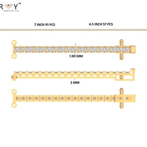 Stylish 14K Gold Lab Grown <b>Diamond</b> <b>Bracelet</b> and <b>Bangle</b> Sparkling Luxury Elegant Jewelry Perfect Gift for Engagements Weddings - Product Image 1