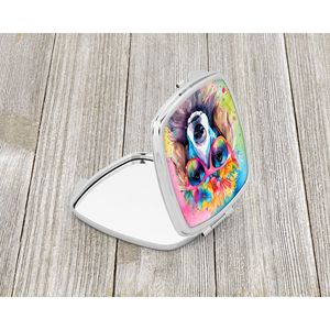 Poodle Hippie Dawg <b>Compact</b> Travel Makeup <b>Mirror</b> Women's Handheld Folding Pocket Decorative <b>Mirror</b> Gift for Girls - Product Image 2
