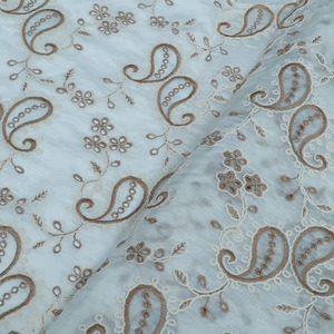 Tela de bordado con lentejuelas y encaje para Abaya, Kaftan, prendas de moda, venta al por mayor, exportación, comprador, suministro mundial - Product Image 2