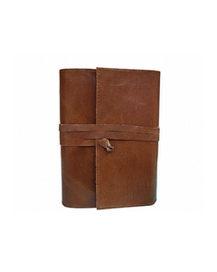 Diario de Cuero Rústico |   Cuaderno de Cuero Marrón con Correa Envolvente |   Diario de Escritura Vintage, Venta al por Mayor, Tapa Dura de Cuero de Alta Calidad - Product Image 3