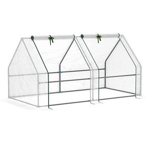 Mini Serra Walk-in per Coltivazione Idroponica, Dimensioni Ridotte, Pronta per l'Inverno, Struttura in Acciaio/Plastica/Alluminio/Legno, Materiale PVC - Product Image 3