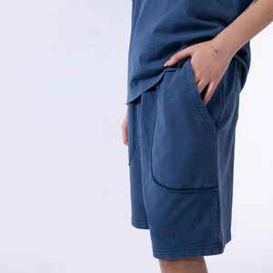 Ensemble T-shirt uni à manches courtes et short personnalisé pour homme, ensemble d'été unisexe, survêtement personnalisé pour femme, ensemble de survêtement en coton 2 pièces - Product Image 4