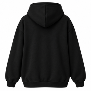 Custom Men's Black Graphic Printed <b>Hoodie</b> <b>Happy</b> Girl Design Fleece Pullover Oversized Streetwear - Product Image 2