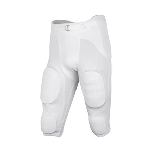 Pantalones acolchados de fútbol americano personalizados con almohadilla integrada de alto impacto, cintura elástica, talla grande, 100% poliéster sublimado - Product Image 1
