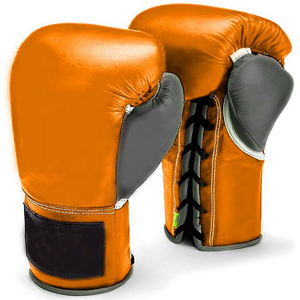 Gants de boxe en cuir PU personnalisables (couleur et logo) pour Muay Thai, Kickboxing, MMA, Sparring et Entraînement – Modèle à lacets - Product Image 5