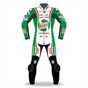 Combinaison de moto Johann Zarco MotoCP Racing Suit Zonda en cuir de vachette/crocodile pour piste/moto, combinaison de motard en cuir, niveau 2 CE Pro - Product Image 1