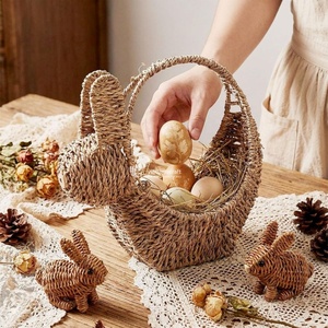 Cesta de Conejito de Pasto Marino de Calidad de Exportación Hecha a Mano para Decoración de Pascua, Cesta de Conejito de Calidad de Exportación Decoración de Pascua Vietnam - Product Image 5