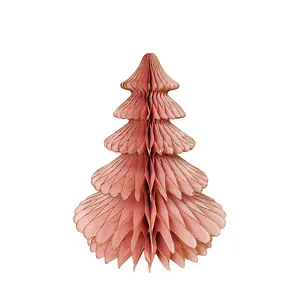 Árbol de Navidad plegable de 22cm, panal de abeja de papel, CE-8P053