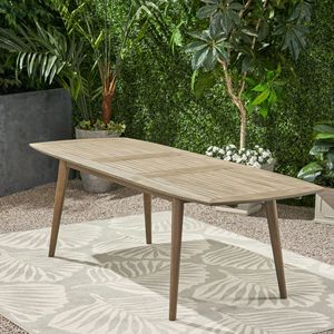 Tavolo da Pranzo da Esterno in Legno di Acacia Espandibile e Grigio con Design Elegante e Durevole - Product Image 5