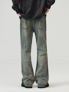 Pantalones Vaqueros Personalizados para Hombre, de Algodón de Alta Calidad, Lavado Ligero, Estilo Holgado, Tallas Grandes - Product Image 2