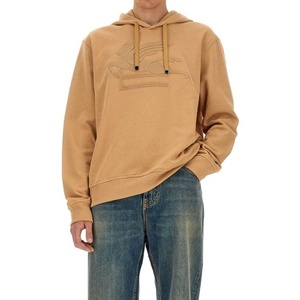 Sweat à capuche épais personnalisé avec broderie tonale pour homme, coupe oversize, couleur camel, style streetwear, vente en gros OEM BD - Product Image 1