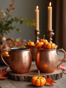 Copper Moscow mule mug <b>set</b> sunrise bayview <b>beverage</b> cups reusable handmade <b>serving</b> mugs premium finish - Product Image 2