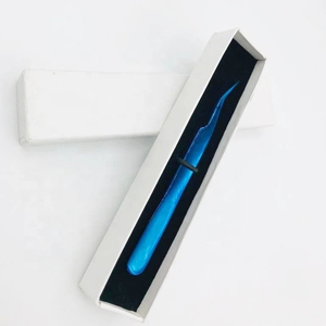 Pince à épiler professionnelle en acier inoxydable à plasma bleu 45 degrés avec étiquette privée, pince isolée, logo personnalisé - Product Image 4