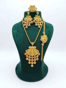 Women's Handmade 24K Gold Plated Copper Brass 4-Piece Jewelry Set Engagement Anniversary Wedding Party Elegant Daily Wear - Product Image 2