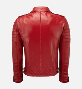 Veste en cuir pour homme coupe-vent et respirante, hiver, unie/à carreaux, logo frontal, manches longues, écologique - Product Image 3