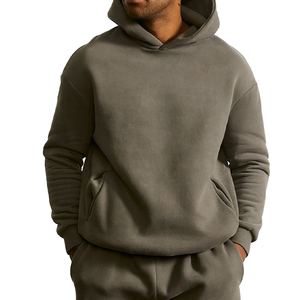 Sudadera con Capucha para Hombre, Color Gris, Corte Regular, Felpa de Algodón, Estilo Casual Otoñal - Product Image 2