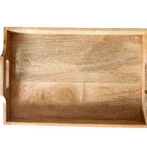 Bandeja de Madera Floral Art Deco de Alta Calidad con Asas Caladas, Multifuncional, Decorativa, Regalo de Boda para la Cocina - Product Image 1