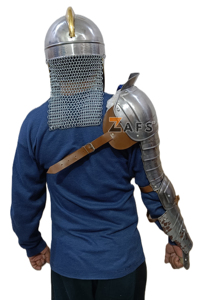 ชุดเกราะไหล่แบบอัศวินยุคกลาง ทำจากเหล็กอ่อน ป้องกันแขนเต็มรูปแบบ ปิดด้วยหัวเข็มขัด ผลิตด้วยมือ สามารถสวมใส่ได้สำหรับผู้ใหญ่ - Product Image 5