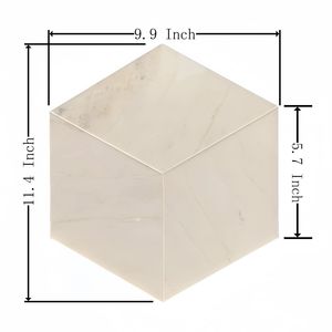 Piastrelle Esagonali in Marmo Bianco Lucidato, Pietra Naturale per Pareti e Pavimenti, Piastrelle in Marmo di Qualità Premium - Product Image 2