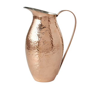 Pure Copper Water <b>Jug</b> Wholesale Handcrafted Hammered Copper Pitcher with Lid for Ayurvedic Health Benefits Drinkware Set - Product Image 5