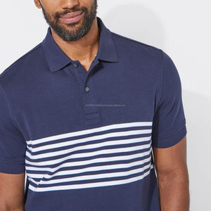 Vente en gros séchage rapide coupe ajustée 100% coton impression personnalisée sublimation athlétique 4 voies extensible polo de golf pour hommes - Product Image 2