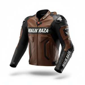 Chaqueta de Motociclista de Cuero Blindada con Certificación CE de MALIK RAZA |   Cuero Vacuno de 1.2 mm Antiabrasión |   Equipo de Protección Profesional para Seguridad - Product Image 5