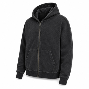 Rhinestone <b>Men</b> Hoodie 100% Cotton Heavyweight Double Layer <b>Fleece</b> <b>Thick</b> Warm Winter Regular Fit Oversized Pullover Custom Logo - Product Image 2