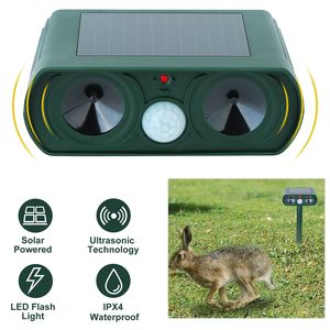 Répulsif à ultrasons solaire pour animaux, étanche IPX4, pour extérieur, ferme, jardin, cour, chasseurs de cerfs et lapins, taille US - Product Image 4