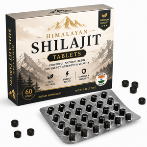 Comprimés de Shilajit de l'Himalaya OEM 200mg, Acide Fulvique Naturel pour Soutenir l'Énergie et la Vigueur, Shilajit Pur, 60 Comprimés pour Hommes et Femmes - Product Image 1